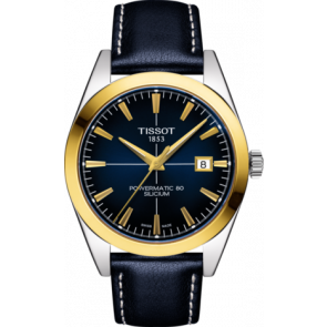 Watch strap Tissot T9274074604101 / T610045691 Leather Blue 20mm