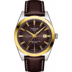 Watch strap Tissot T9274074629101 / T610043753 Leather Brown 20mm