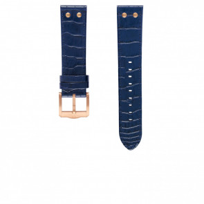 TW Steel watch strap TWB1305 / TW1305 Leather Blue 22mm + blue stitching