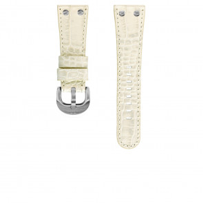 TW Steel watch strap TWB76 Leather Ivory 26mm + white stitching