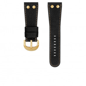 TW Steel watch strap TWB82 Leather Black 30mm + orange stitching