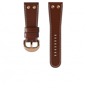 TW Steel watch strap TWB84 Leather Brown 30mm + white stitching