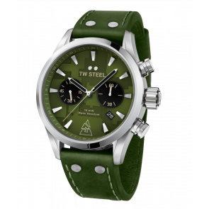 Watch strap TW Steel VS98 Leather Green