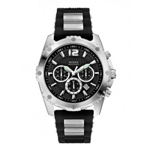 Watch strap Guess W0167G1 Rubber Black