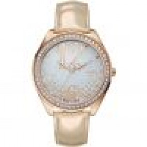 Watch strap Guess W0337L3 Leather Rosé
