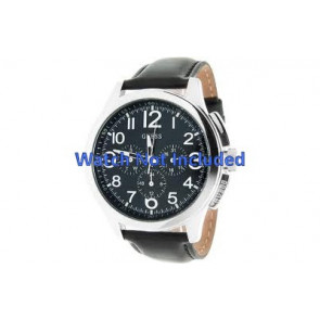 Guess watch strap W10562G3  Leather Black 22mm 