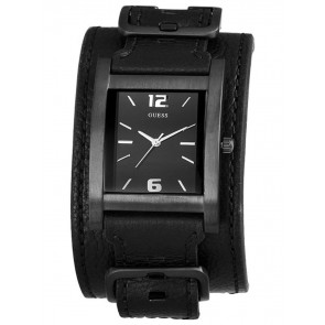 Watch strap Guess W10609G1 / W85094G1 / W1165G2 Leather Black 24mm