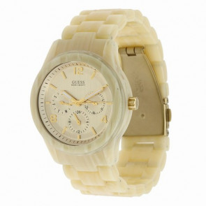 Guess watch strap W13572L2 Plastic Beige
