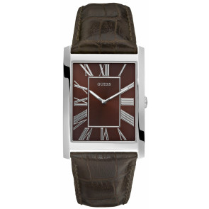 Watch strap Guess Guess W65016G2 Croco leather Brown 23mm