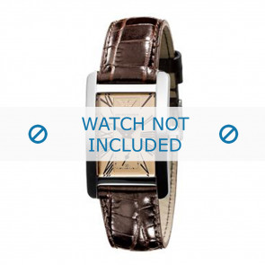 Watch strap Armani AR0155 Leather Brown 18mm