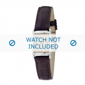Armani watch strap AR-0205 Croco leather Dark brown 14mm 