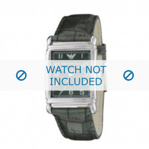 Armani watch strap AR-0215 Croco leather Green 22mm 