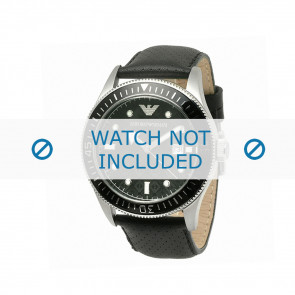 Watch strap Armani AR0555 Leather Black 26mm