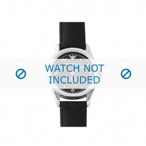 Armani watch strap AR-0605 Leather Black 14mm 