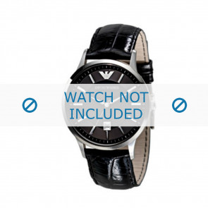Watch strap Armani AR2411 Leather Black 22mm