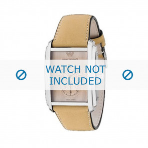 Armani watch strap AR-4202 Leather Cream white 26mm 