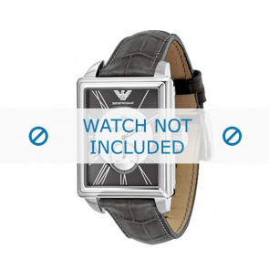 Armani watch strap AR-4206 Croco leather Grey 26mm 