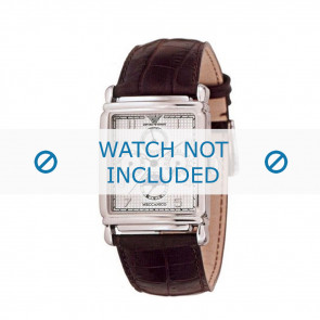 Armani watch strap AR-4215 Croco leather Brown 26mm 