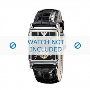 Armani watch strap AR-4222 Croco leather Black 26mm 