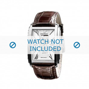 Armani watch strap AR-4225 Croco leather Brown 26mm 