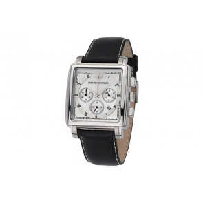 Armani watch strap AR5935 Leather Blue 22mm + blue stitching