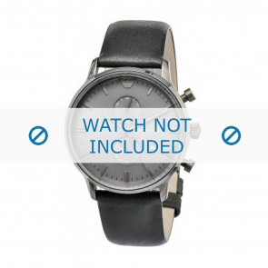 Armani watch strap AR0388 Leather Black 22mm
