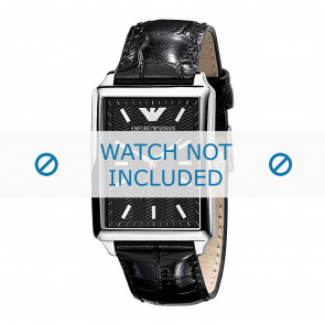 Watch strap Armani AR0405 Leather Black 22mm