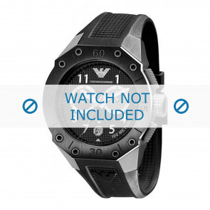 Armani watch strap AR0665 Rubber Black