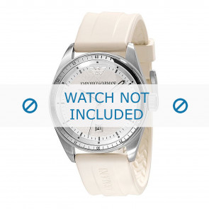 Armani watch strap AR0684 Silicone White 23mm