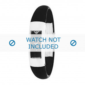 Armani watch strap AR1009 Silicone Black 14mm