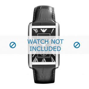 Watch strap Armani AR1604 Leather Black 23mm
