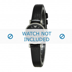 Armani watch strap AR1684 Leather Black 10mm