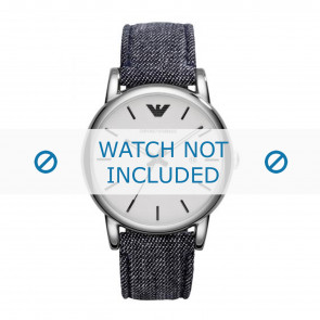Watch strap Armani AR1696 Leather Blue 20mm