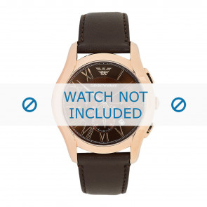 Watch strap Armani AR1701 Leather Brown 23mm