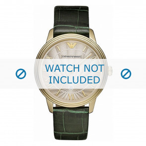 Armani watch strap AR1718 Leather Green 20mm
