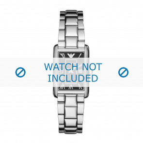 Armani watch strap AR1738 Stainless steel Silver 15mm