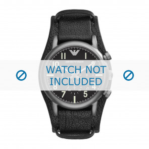 Watch strap Armani AR1830 Leather Black 20mm