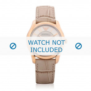 Armani watch strap AR1897 Leather Beige 18mm + standard stitching