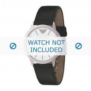 Armani watch strap AR2002 Leather Black 18mm