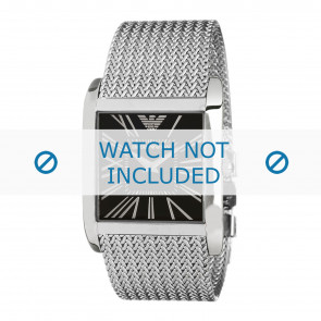 Armani watch strap AR2012 Stainless steel Silver 28mm