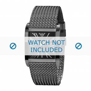 Armani watch strap AR2028 Metal Black 28mm