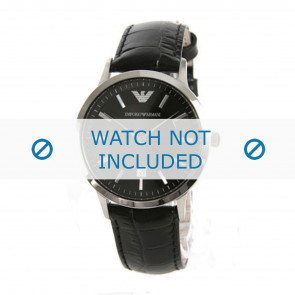 Watch strap Armani AR2429 Leather Black 20mm