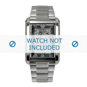 Armani watch strap AR4246 Stainless steel Silver 25mm