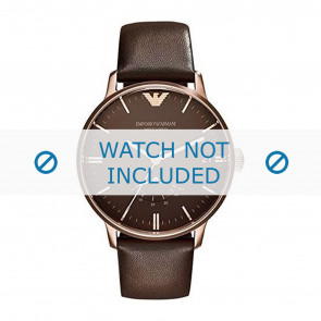 Watch strap Armani AR4657 Leather Brown 22mm