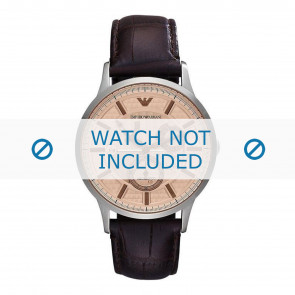 Watch strap Armani AR4665 Leather Brown 20mm