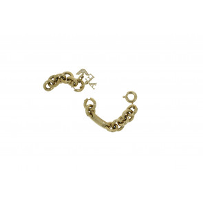 Watch strap Armani AR5716 Steel Gold toned 13mm