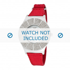 Armani watch strap AR5754 Textiles Red 18mm + red stitching