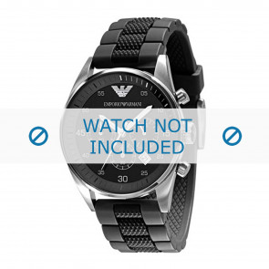 Armani watch strap AR5866 Silicone Black 23mm