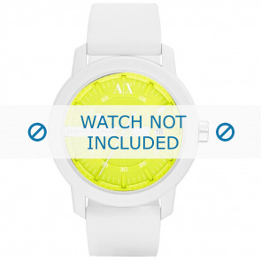 Armani watch strap AX-1241 Silicone White 22mm 