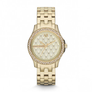 Armani Exchange watch strap AX5216 Stainless steel Gold Toned 18mm